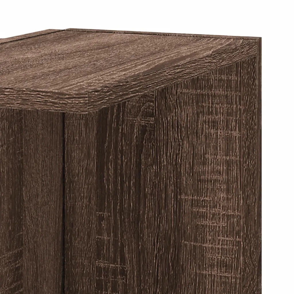vidaXL Scaffale Angolare Muro Rovere Marrone 36,5x36,5x140 cm Legno