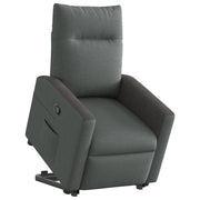 Poltrona | Sedia Relax Alzapersona Reclinabile Grigio Scuro in Tessuto