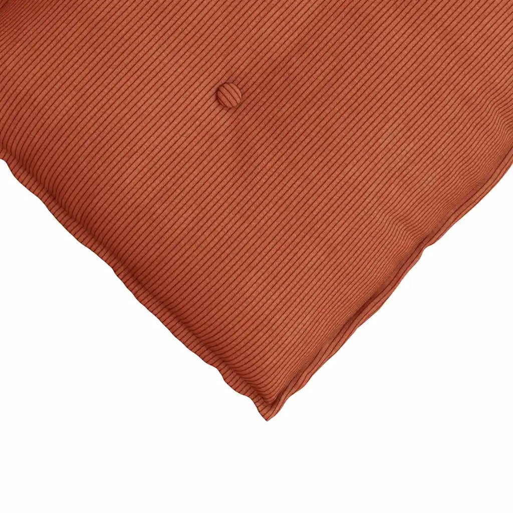 Cuscino per Schiena | Cuscino dorsale Rosso Arancio 80 x 50 cm Tessuto in Cords