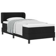 Letto singolo | Letto per adulti | Letto a molle con materasso Nero 90 x 190 cm Tessuto