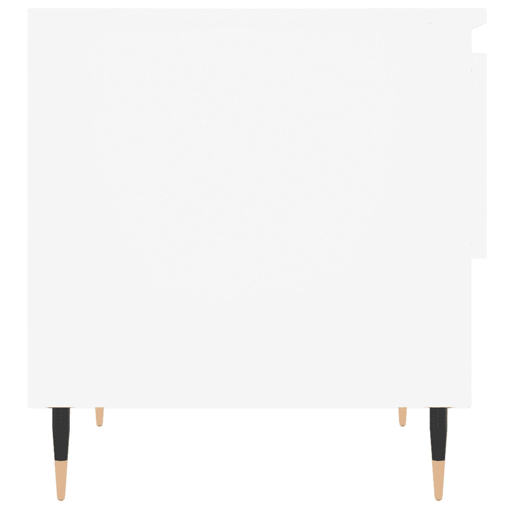 Tavolino da Salotto-Tavolino da soggiorno-Tavolo Bianco 50x46x50 cm in Legno Multistrato
