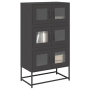 Credenza Nera 68x39x123 cm in Acciaio 853350