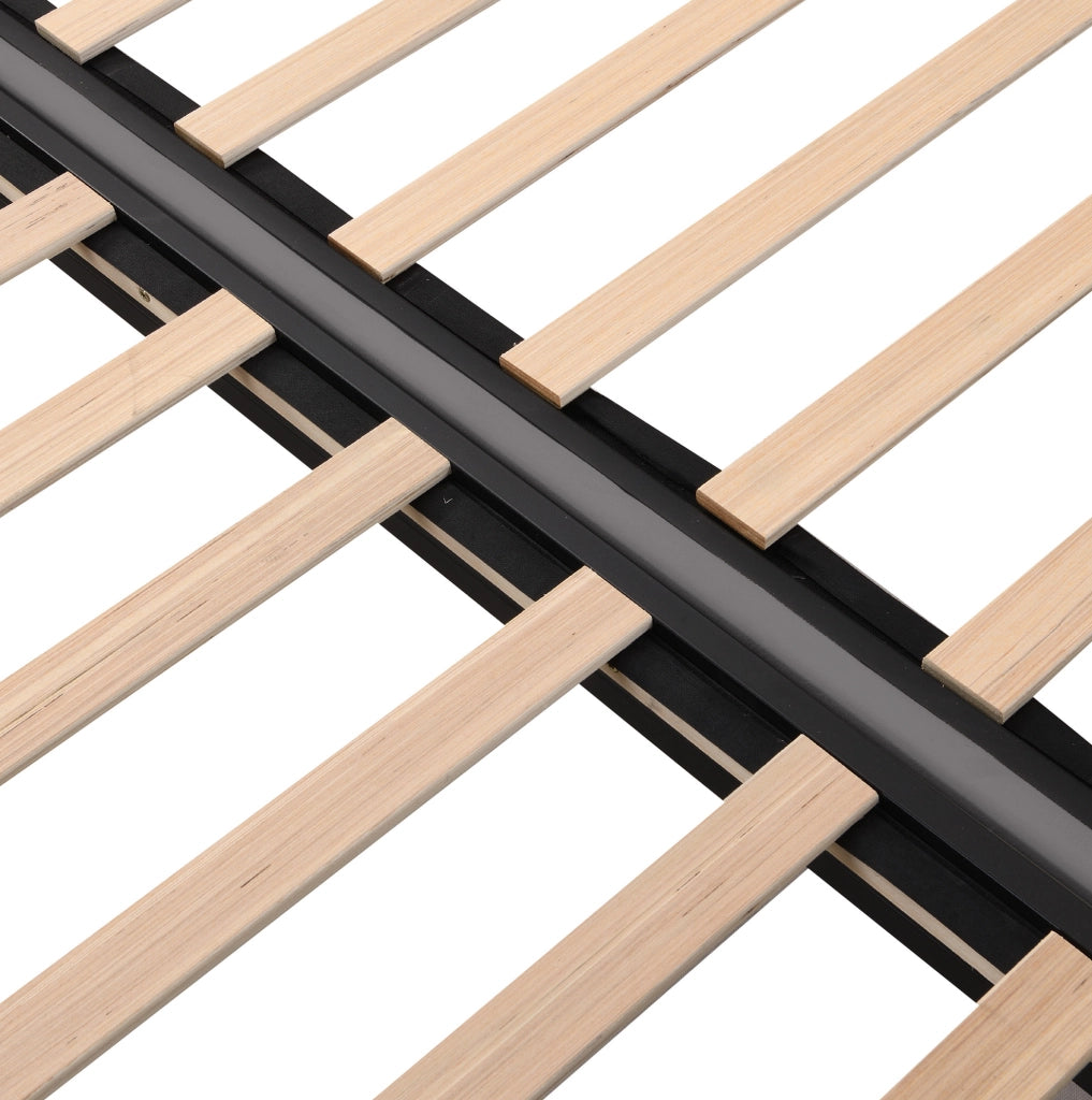 Divano letto estraibile imbottito 90/180 x 200 cm grigio