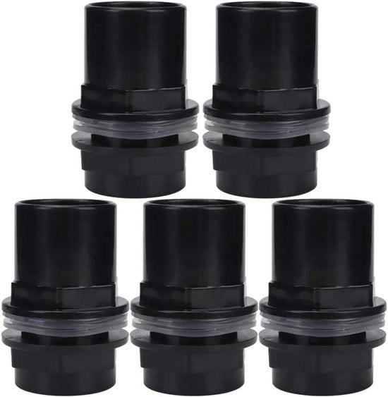 Convertitore di acqua per acquario con adattatore PVC 5 pezzi 40mm - connettore di tubo rettilineo accessori per acquario