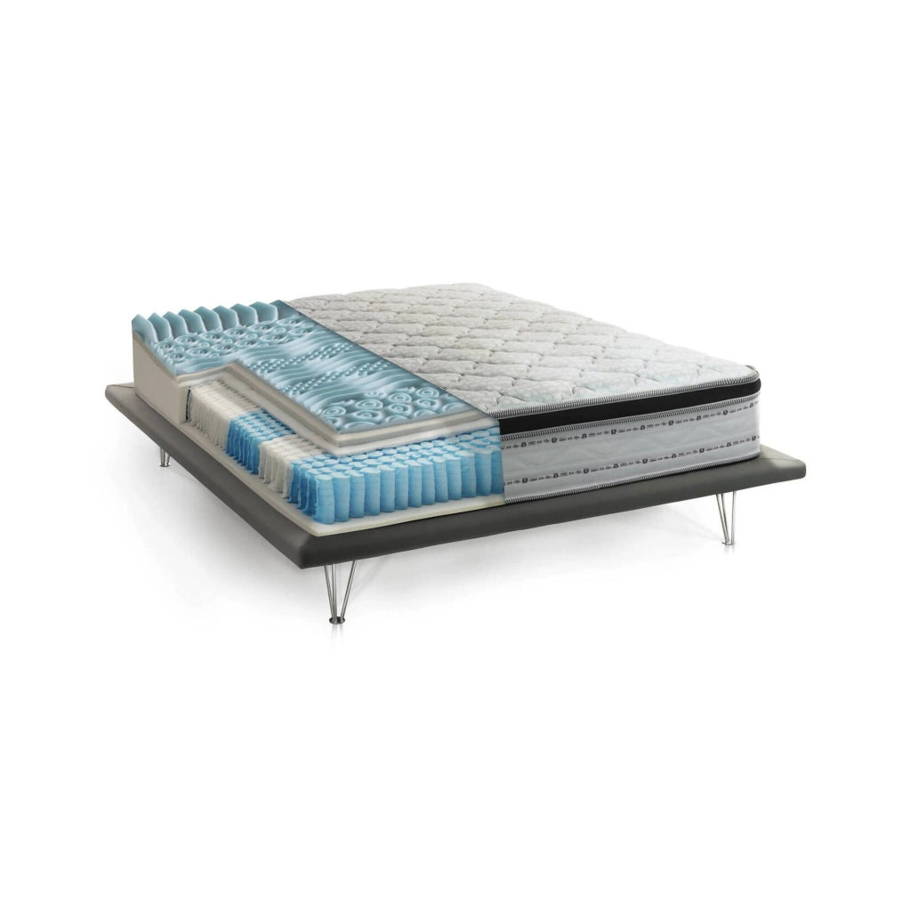 Materasso matrimoniale Atir, Sfoderabile in Memory Foam+Gel e Molle insacchettate, 100% Made in Italy, Antiacaro e Anallergico, cm 160x190 h27