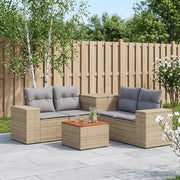 Set di divani 6 pz Beige e Grigio Chiaro 3447581