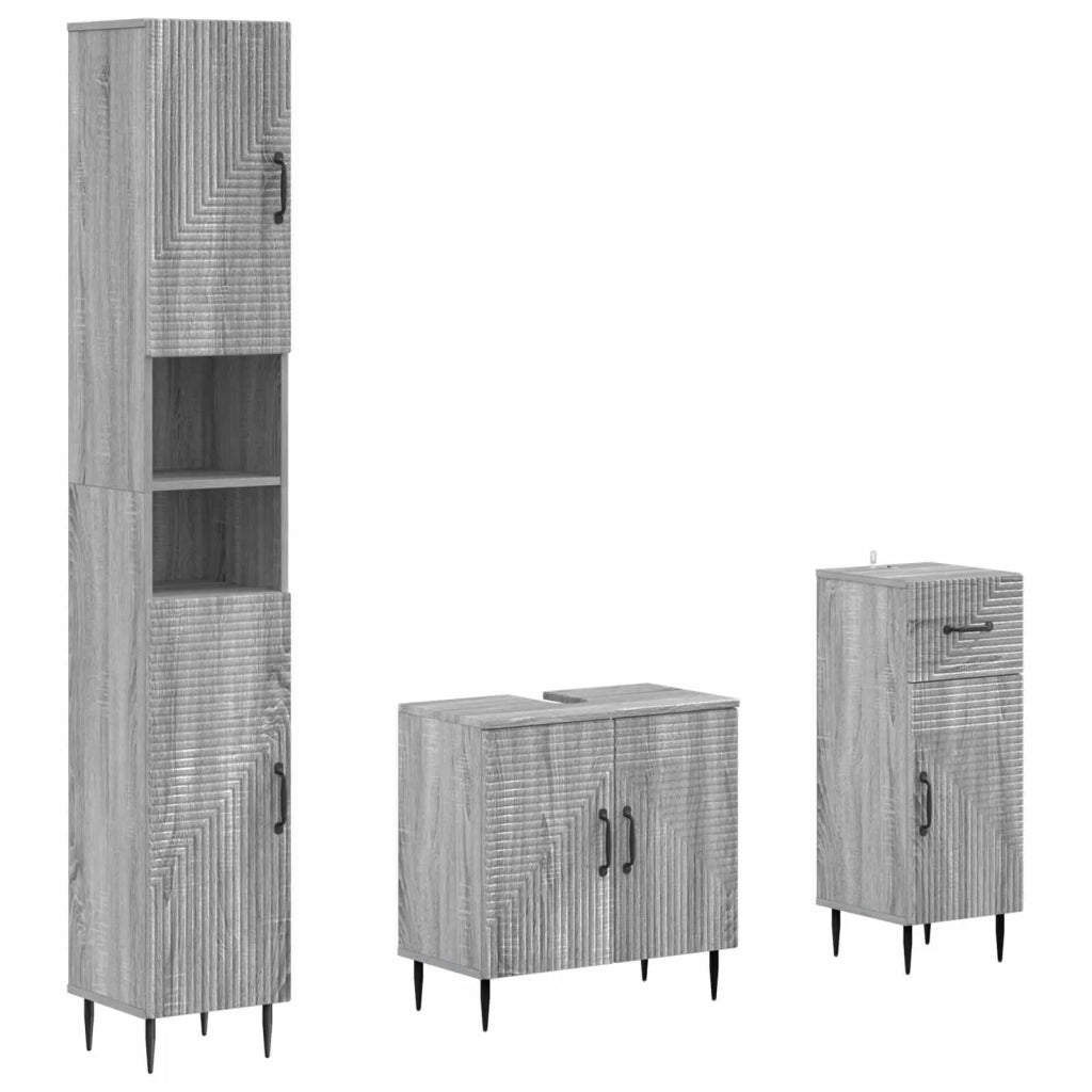 Set di armadietti da bagno in 3 pezzi HAARLEM 3417861