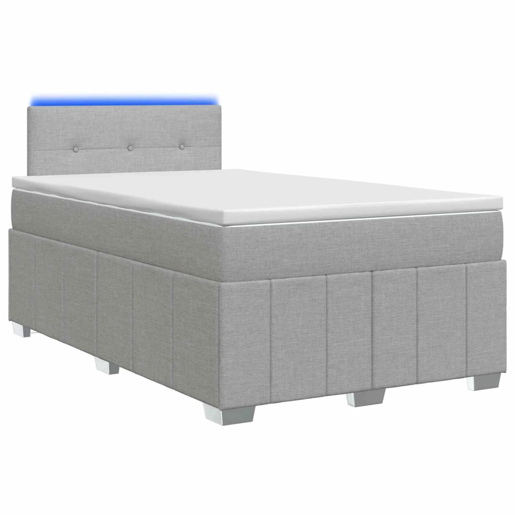Letto box spring con materasso Grigio Chiaro 120 x 200 cm 3452649