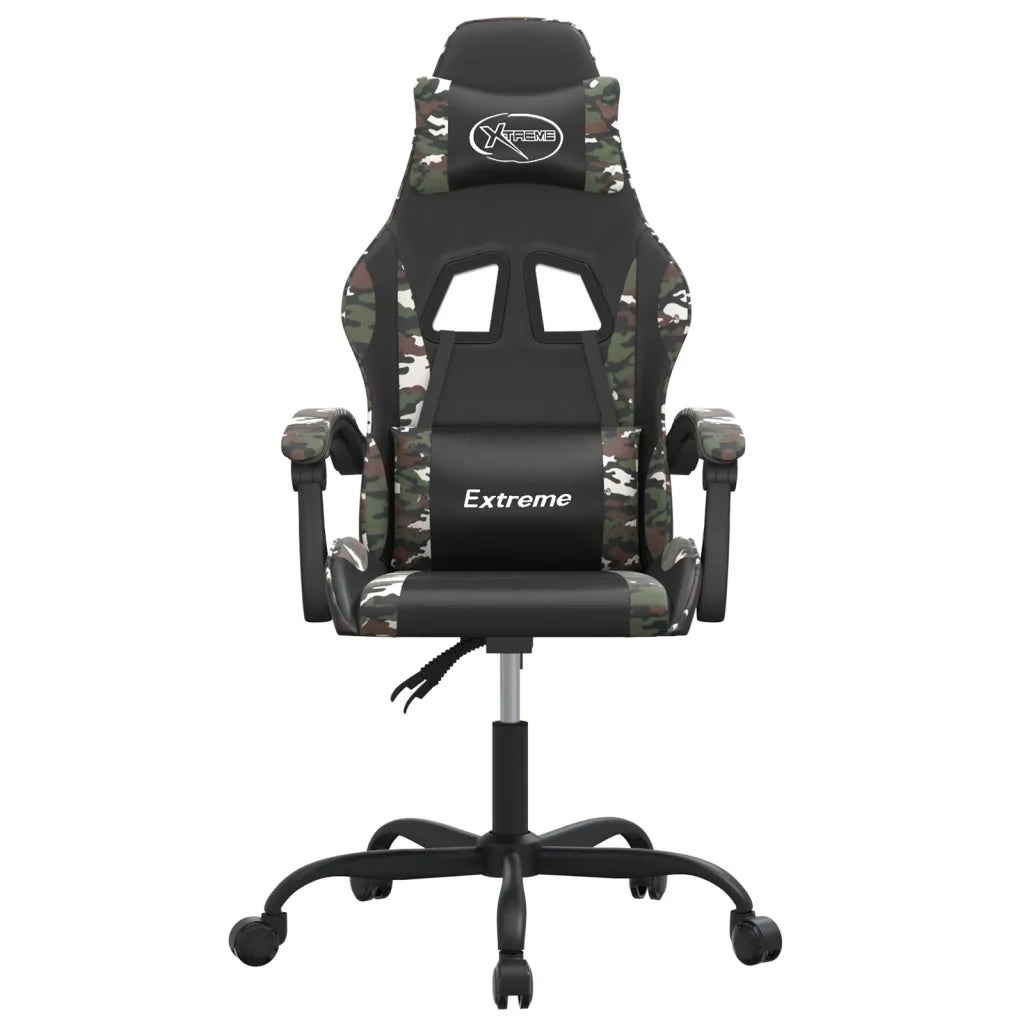 Sedia da Gaming | Sedia da e-sports Nero e Mimetico in Similpelle