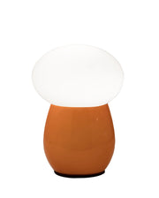 Lampada da tavolo Freddy in vetro soffiato Ambra, attacco E27 40W, interruttore integrato, design elegante e moderno - Freddy Collection