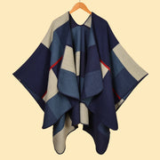 Mantella/sciarpa da donna in cashmere caldo per autunno/inverno con spacchi - Sciarpa alla moda