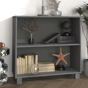 Credenza HAMAR Grigio Scuro 85x35x80 cm Legno Massello di Pino 340502