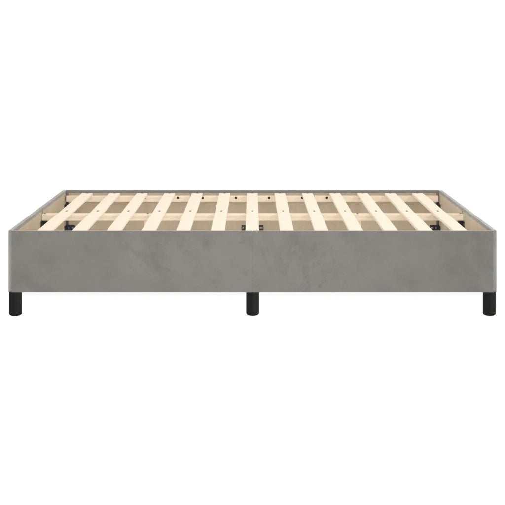 Giroletto senza Materasso Grigio Chiaro 140x190 cm Velluto 347318