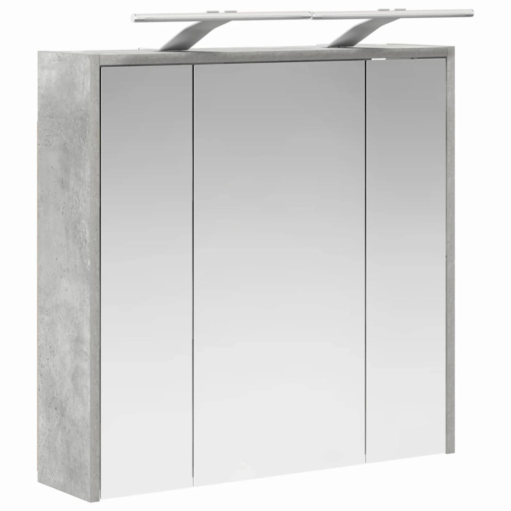 Mobiletto per specchio da bagno Grigio cemento 889162