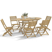 Sedie Giardino Pieghevoli 6 pz 48,5x61,5x87 cm Massello Acacia 3214228