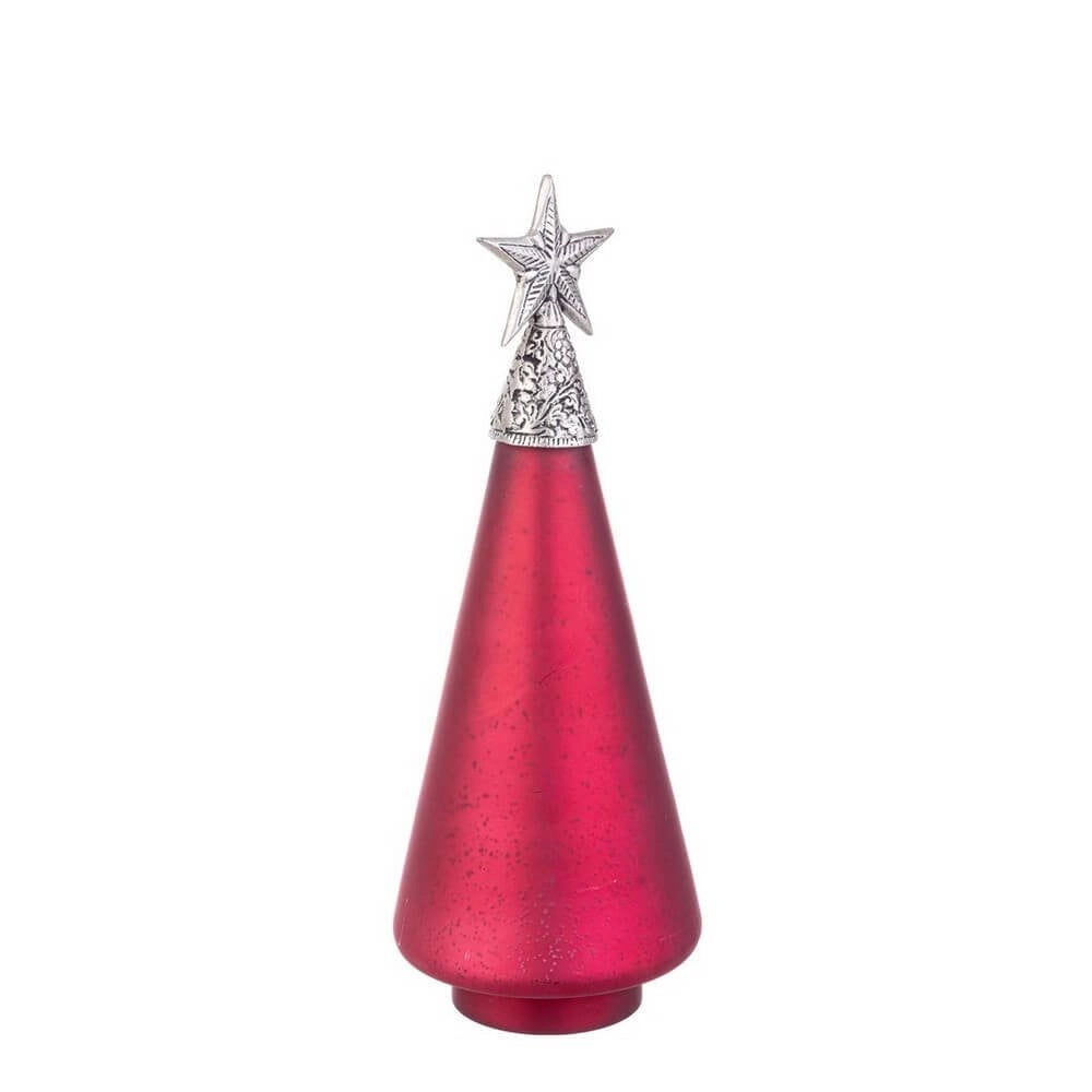 Pino vetro Glow rosso opaco con stella H34