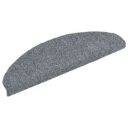 Tappetini per scale autoadesivi 30 pz 65x21x4 cm Grigio chiaro Semicircolari Grandi 3365658