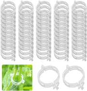 Accessori per piante in plastica - 80 pezzi - Per piante di rampicanti e viti - Aiuta alla crescita eretta - Bianco - Clip per piante