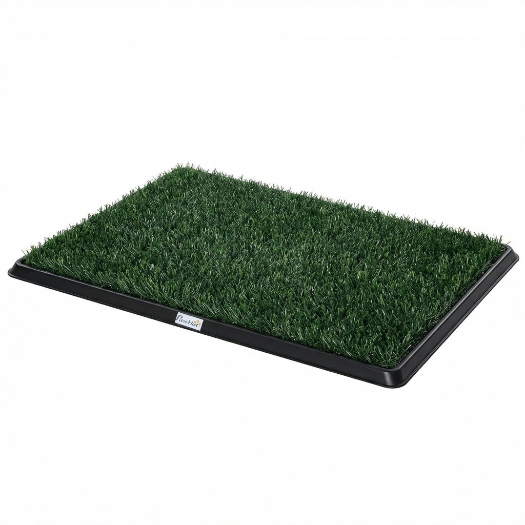 Toilette per cani con erba sintetica lavabile ¨C zephmum ¨C nero e verde 76x50.5 cm