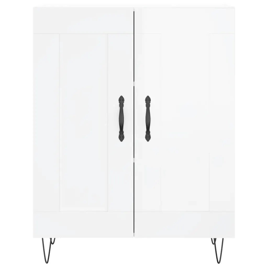 Credenza 69,5x34x90 cm in Legno Multistrato Bianco Lucido 830190
