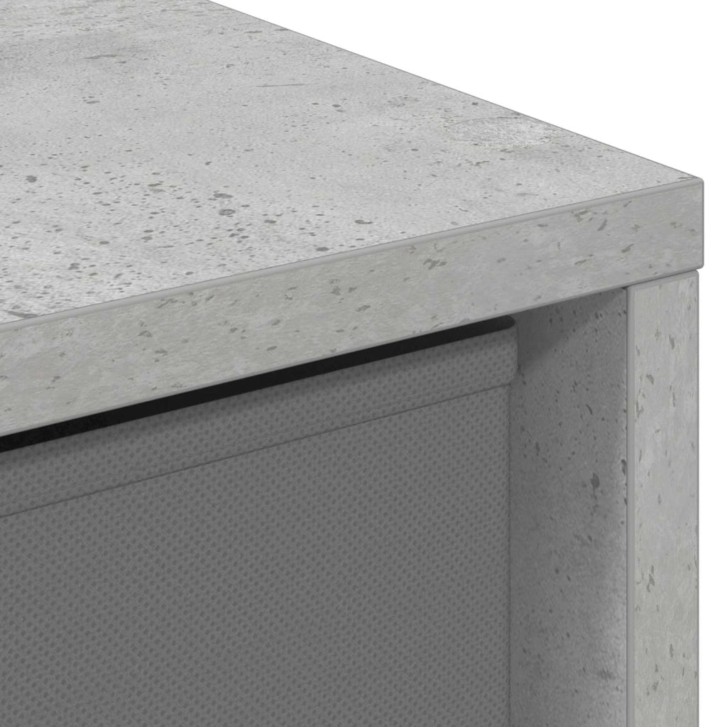 Credenza con cassetto Grigio cemento 30,5 x 27 x 84,5 cm