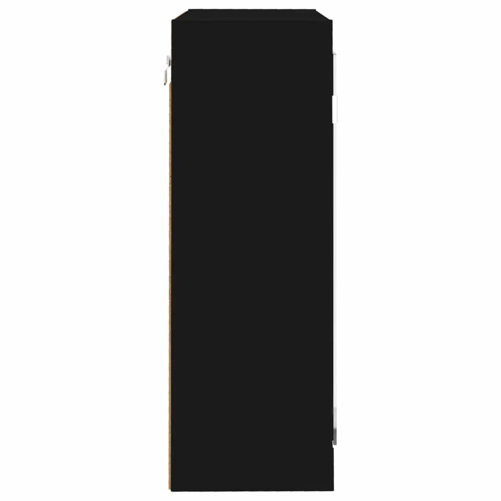 Mobiletto per specchio da bagno con porta Nero 60 x 20 x 60 cm 888778