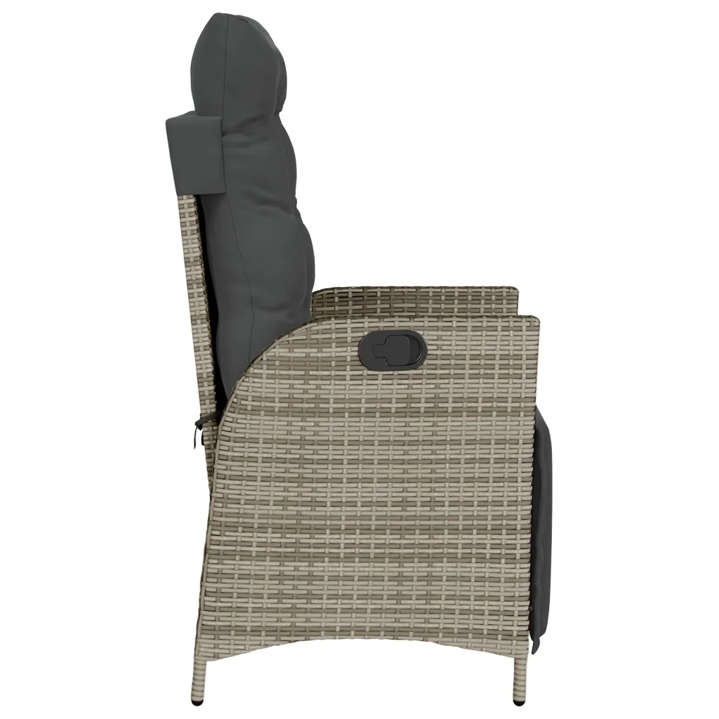 Sedie da Giardino Reclinabili 2 pz | Sedie da Esterno con Poggiapiedi Polyrattan