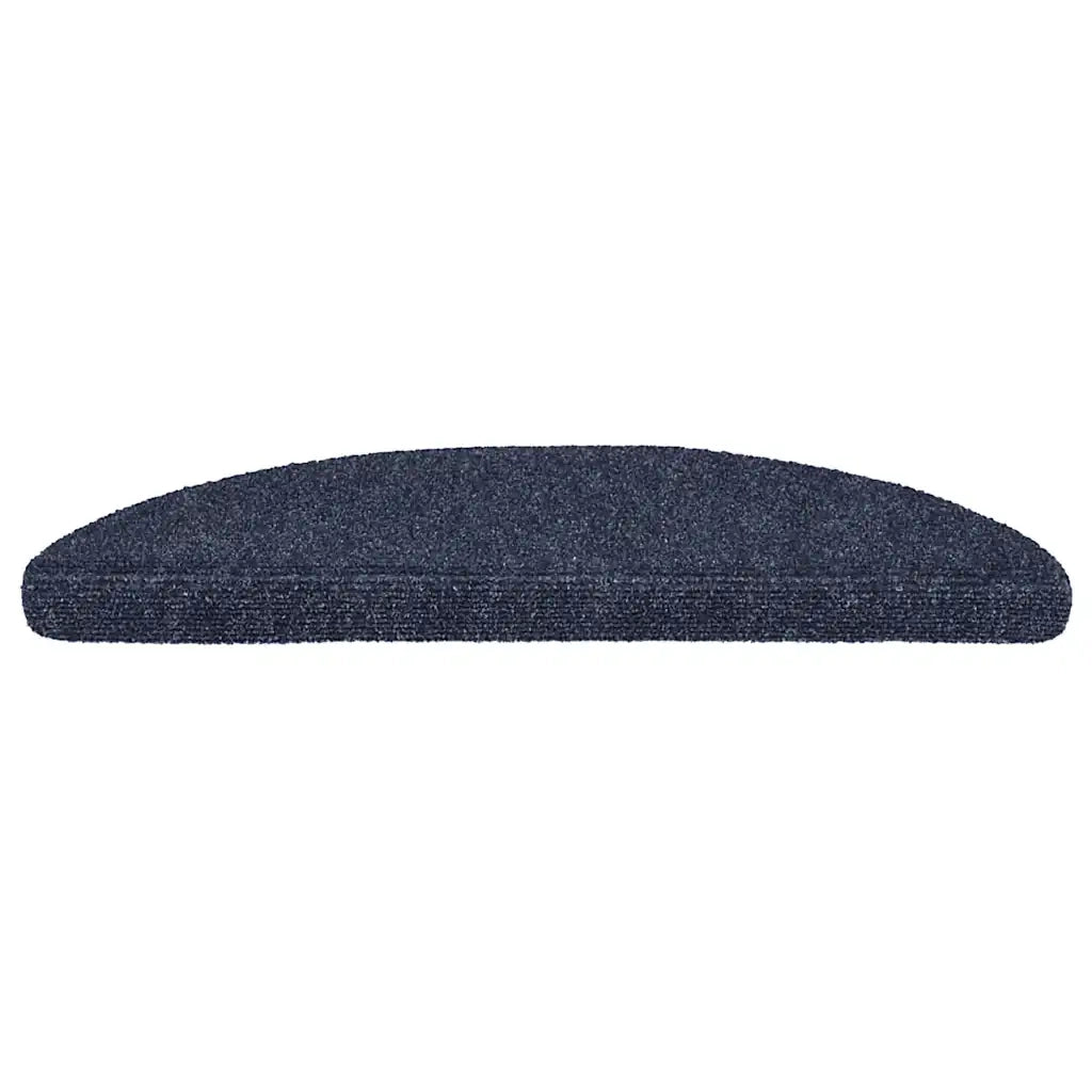 Tappetini per scale autoadesivi 15 pz | Gradini per Scale 56x17x3 cm blu semicircolari