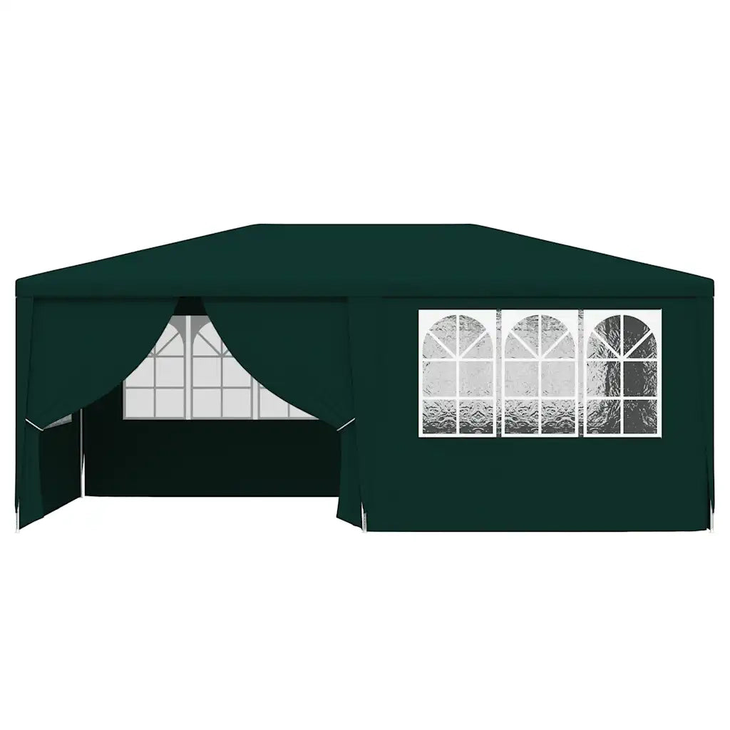Gazebo Professionale con Pareti 4x6 m Verde 90 g/mÂ²