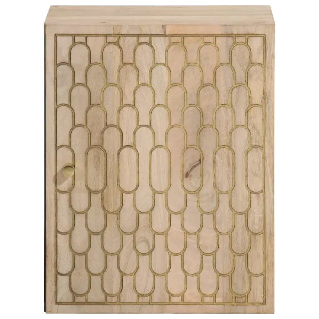 Mobile da Bagno a Parete 38x33x48 cm in Legno Massello di Mango 358268