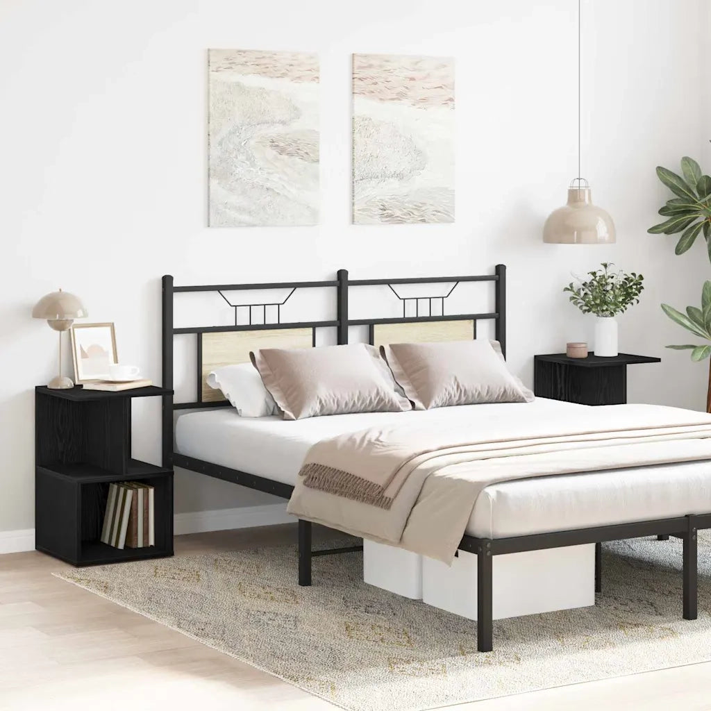 Armadio da Notte 2 pcs Rovere Nero 35 x 35 x 55 cm 862618