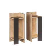 Set di 2 comodini in legno "Elos" - 25 x 27 x 60 cm - Marrone