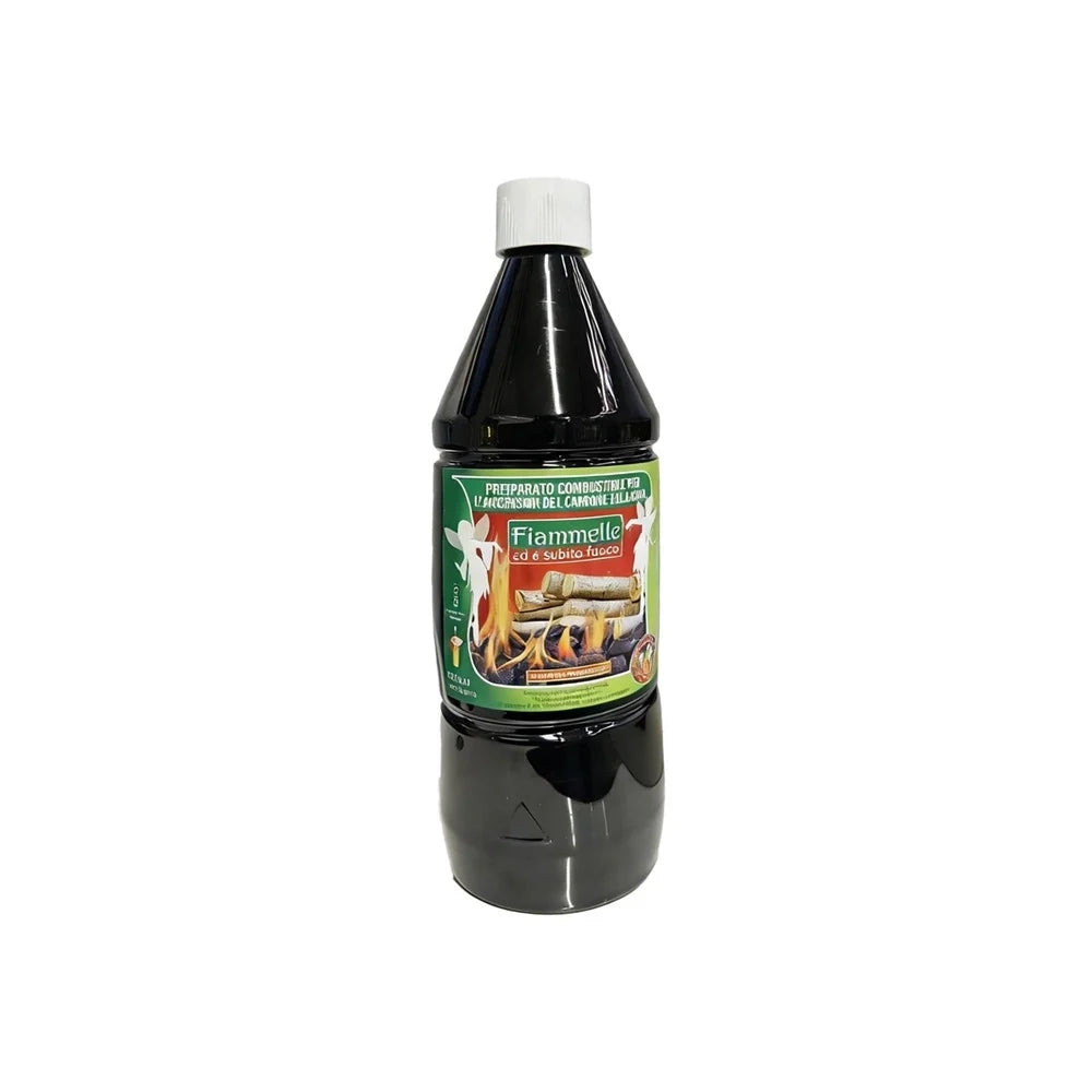 Trade Shop - Olio Accendifuoco Liquido Combustibile Per Accensione Carbone Camino Barbecue 1lt 015631 -