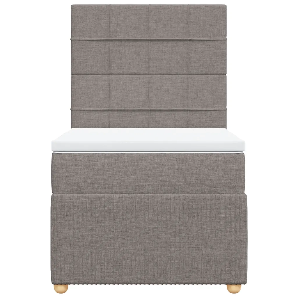Giroletto a Molle con Materasso Tortora 90x190 cm in Tessuto