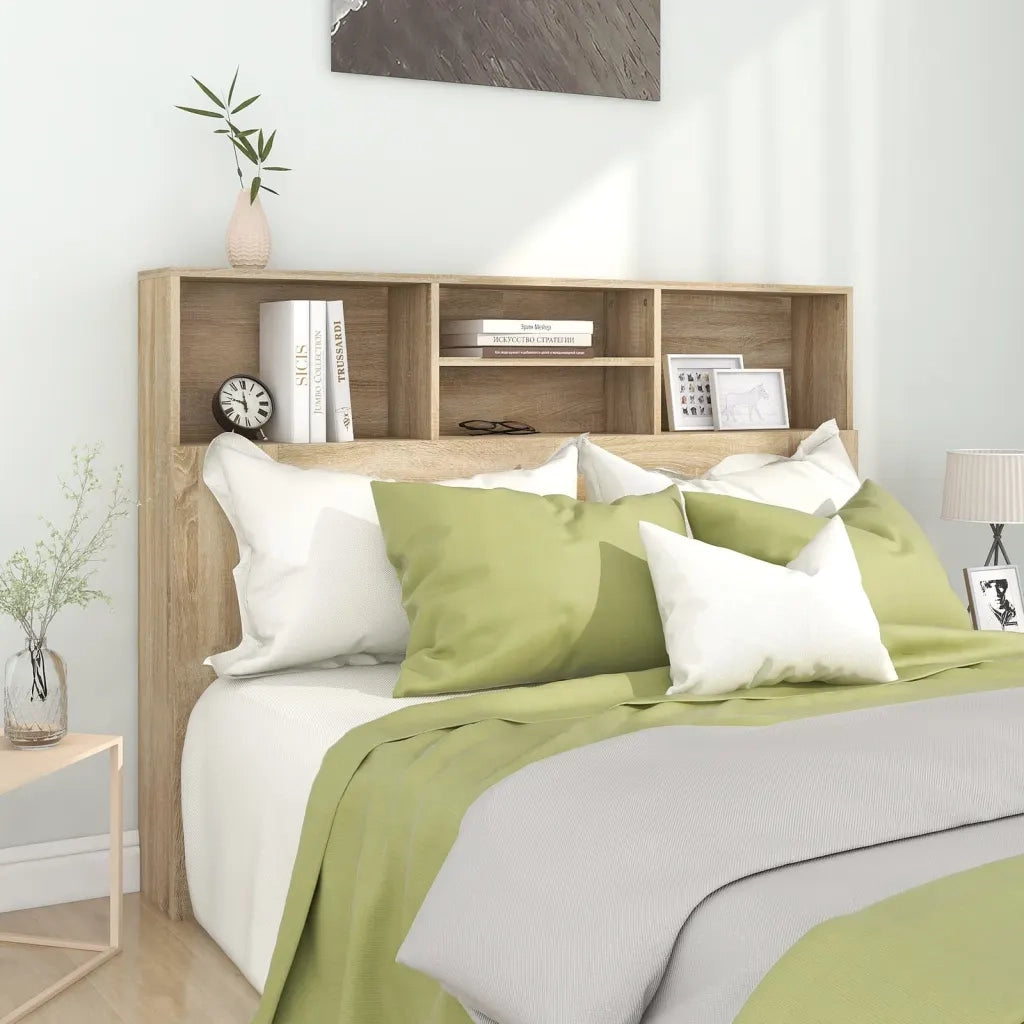 Mobiletto con testiera in rovere Sonoma 140x19x103,5 cm 811865