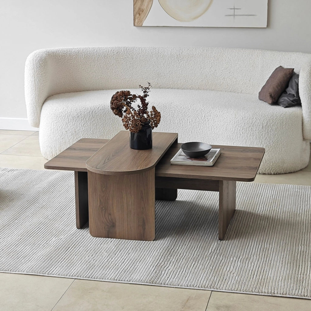 Set di tavolini in legno "Paris" 105 x 60 x 35 cm - Bronzo