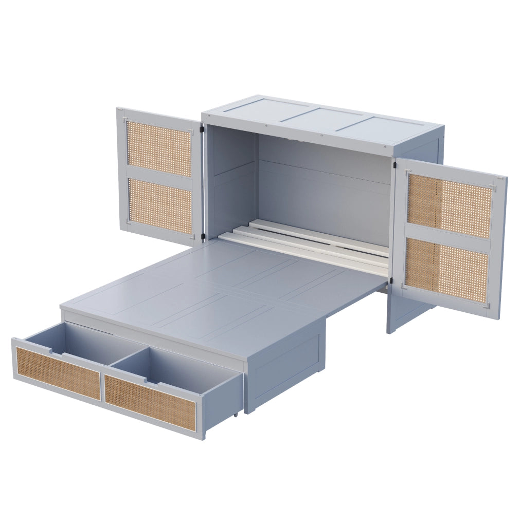 Letto a scomparsa 140x200 cm salvaspazio in legno
