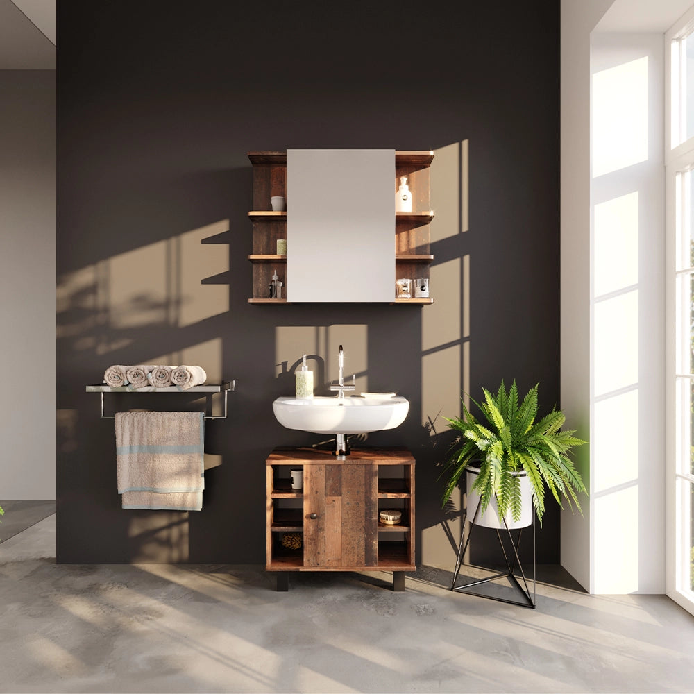 Mobile sottolavabo per bagno Fynn Legno antico 60 x 54 cm Vicco