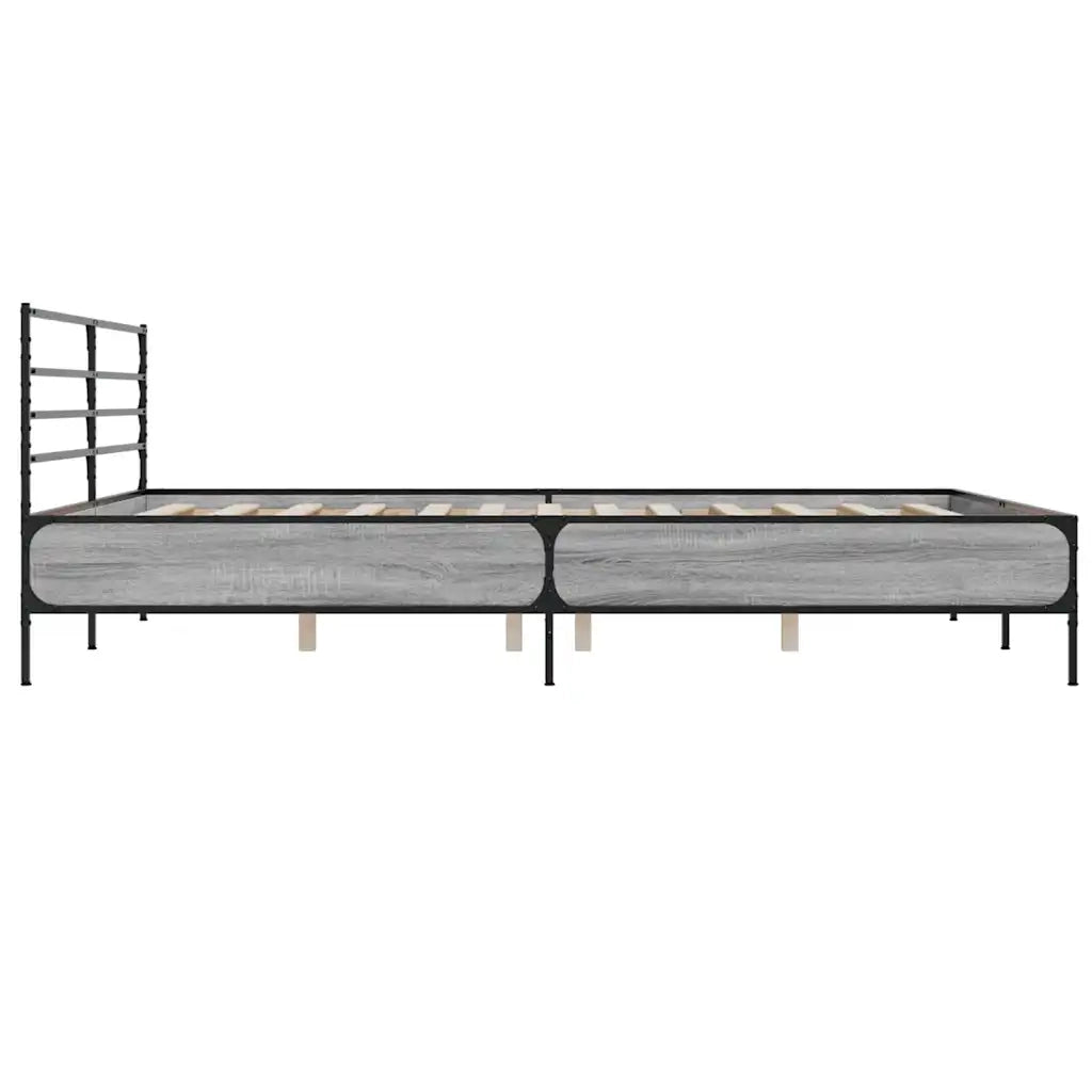 Giroletto Grigio Sonoma 180x200 cm in Legno Multistrato Metallo 3280060