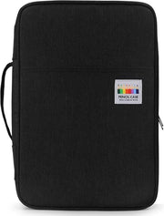 Etui per matite grandi con 300 contenitori - astuccio per matite colorate per matite colorate - borsa per pennarelli nera con più strati