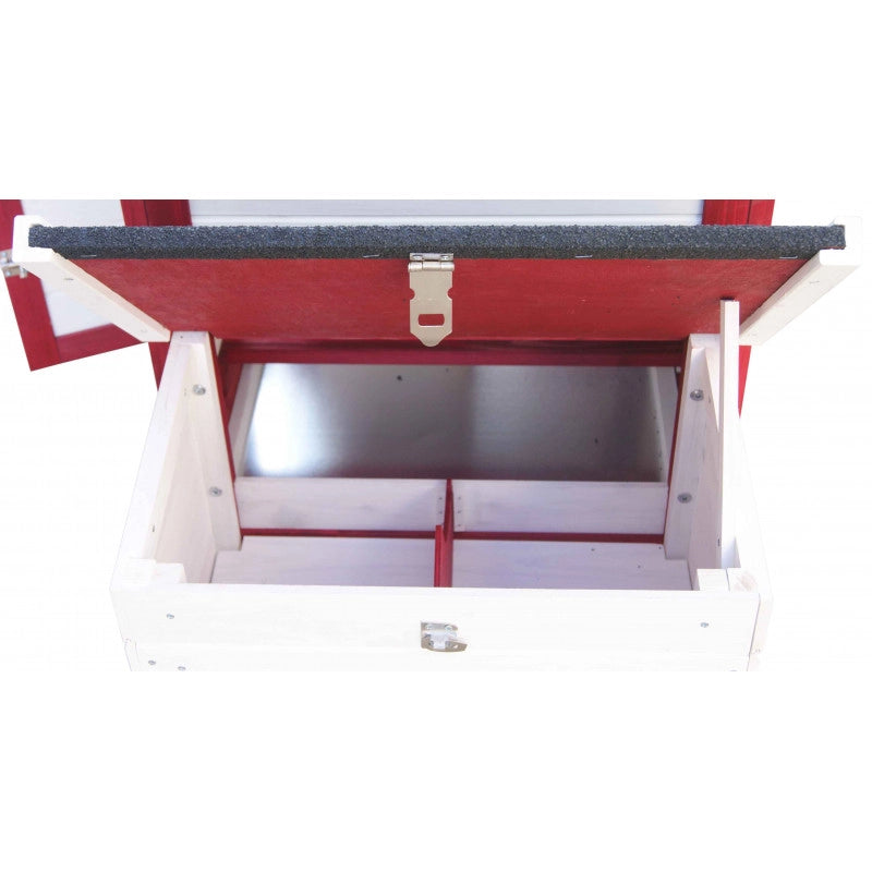 Pollaio in legno da giardino 152x62 cm – spessore pareti 10 mm tetto bitumato – 2 aree interne per 2-3 galline – PO1562 Foresta