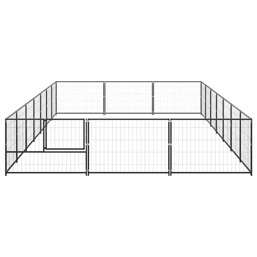 Gabbia per Cani Nera 21 mÂ² in Acciaio cod mxl 47935