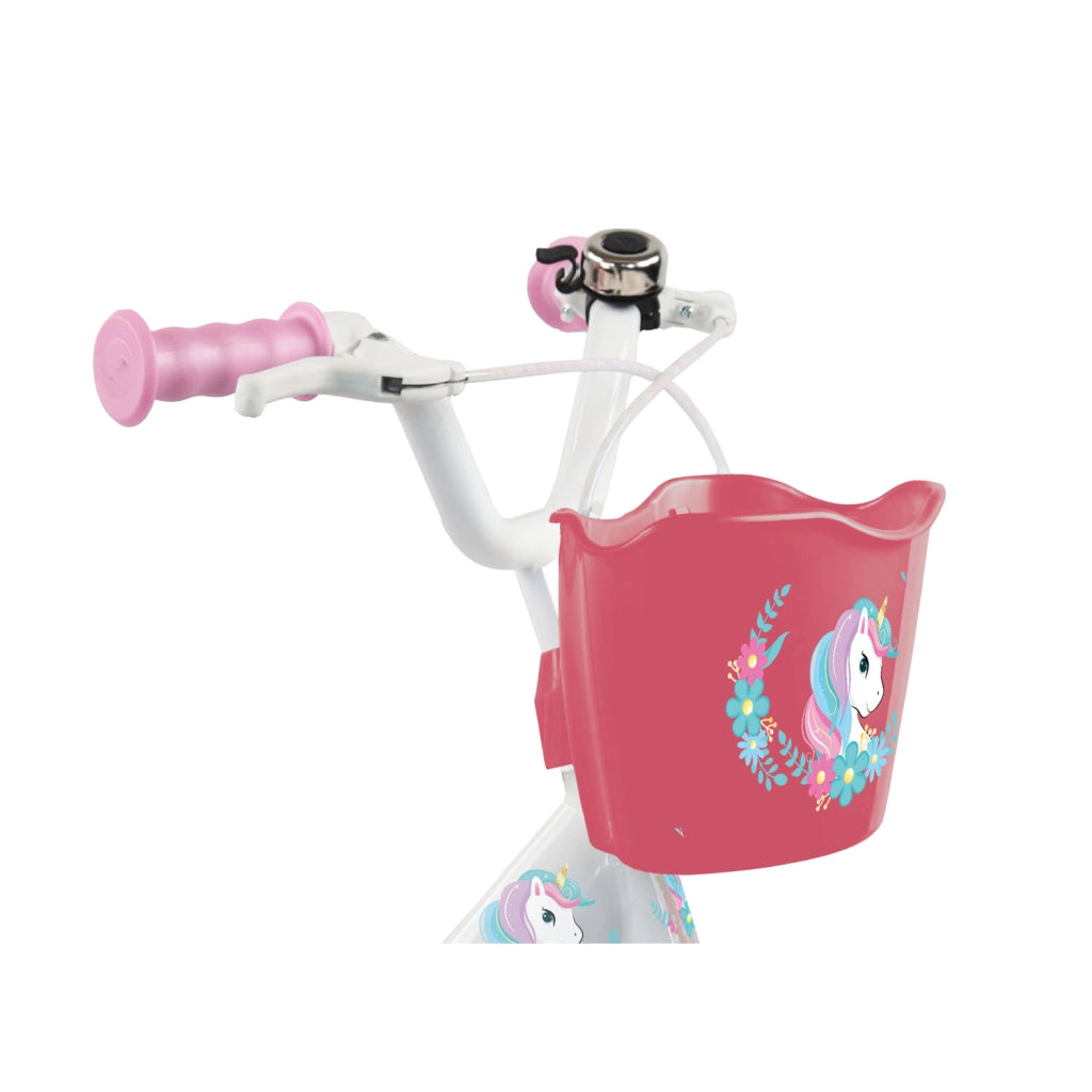 Bicicletta per Bambine 16" Unicorn Freni Caliper e Stabilizzatori in Acciaio Hi-Ten Rosa