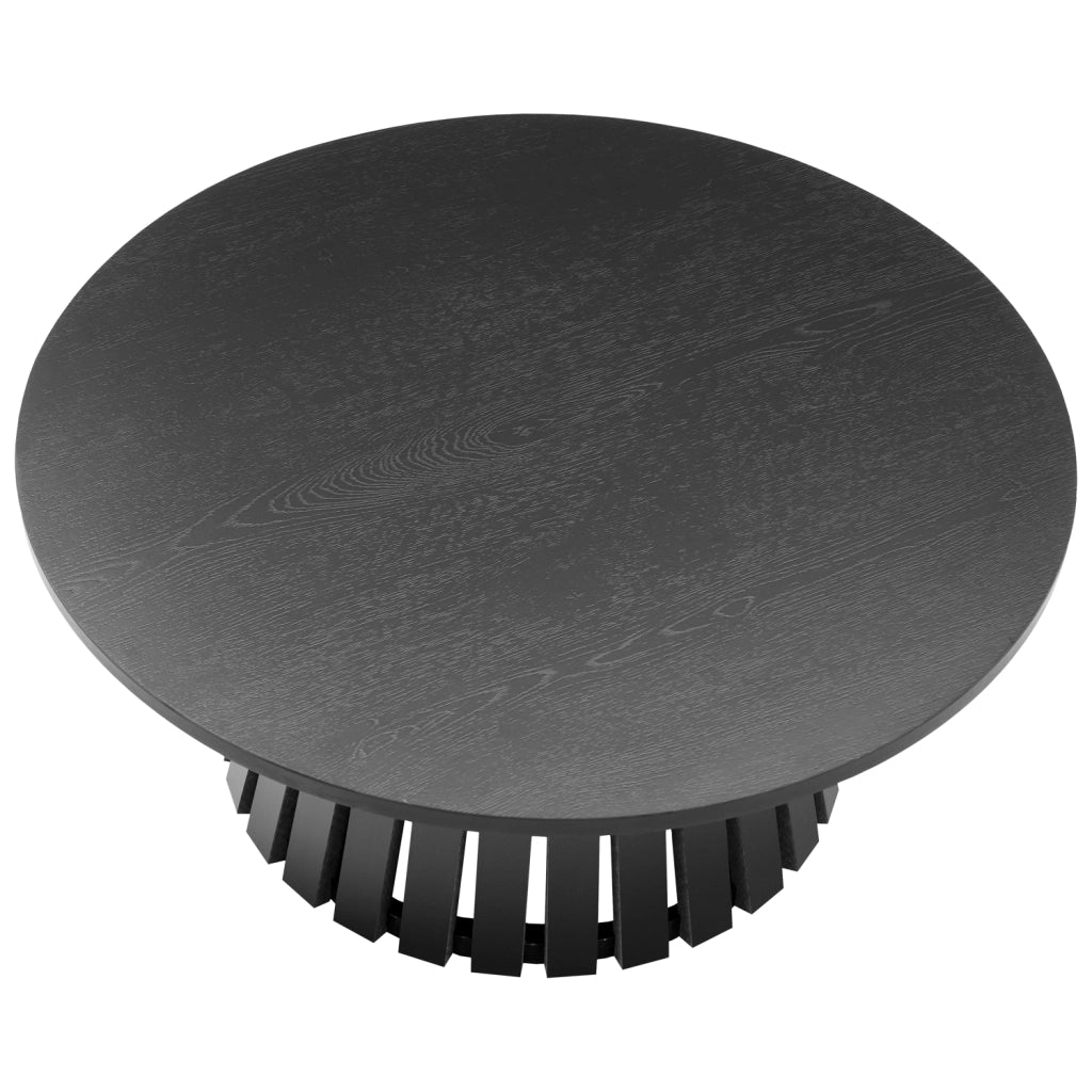 LIVTavolino rotondo 80cm in stile scandinavo nero