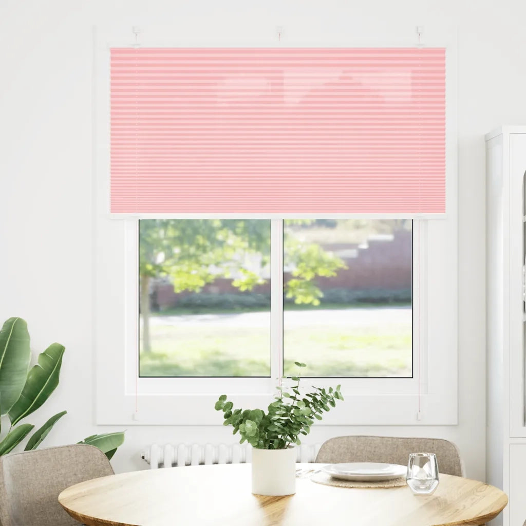 Tenda Plissettata Rosa 120x100 cm Larghezza Tessuto 119,4 cm 4015436