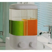 Trade Shop - Doppio Dispenser Erogatore Per Sapone Liquido 760ml Muro Dosatore A Parete Bagno -