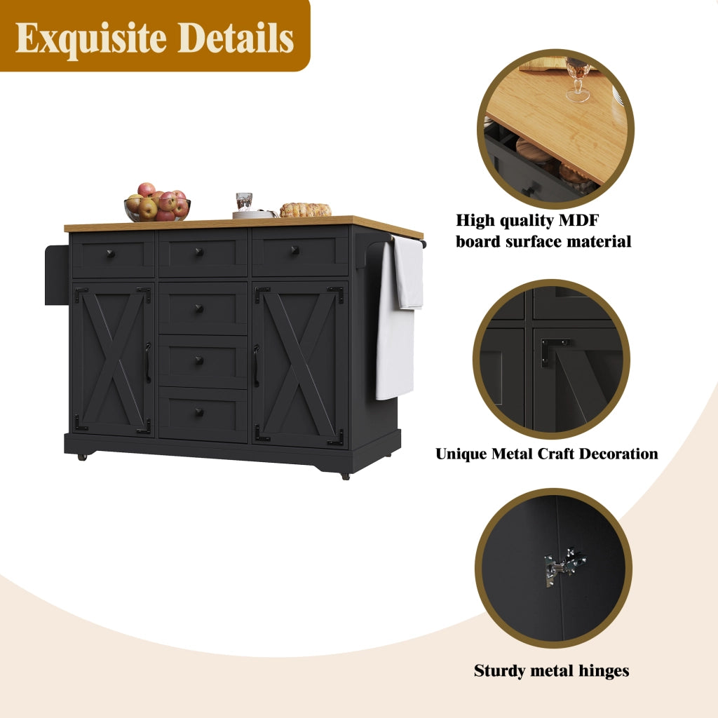 Carrello da cucina pieghevole multifunzione in MDF e metallo, mobile servierwagen convertibile per cucina e sala da pranzo
