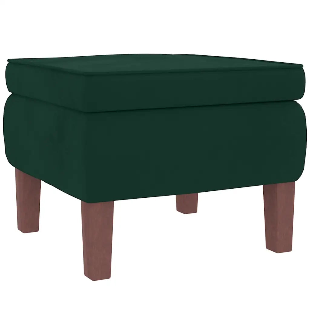 Sedia a dondolo con schienale alto in velluto verde scuro 3121232