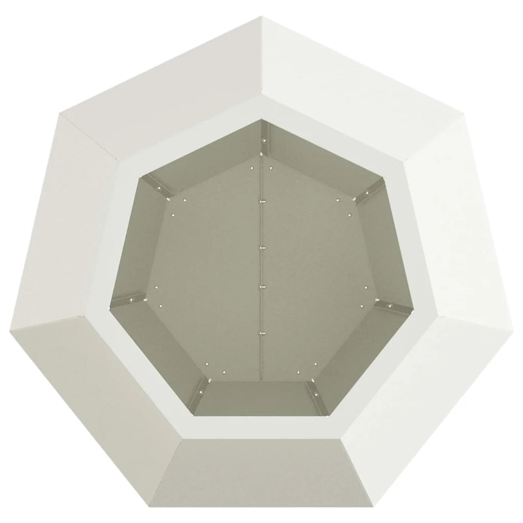 Fioriera 2 pcs Bianco 50 x 50 x 40 cm Acciaio