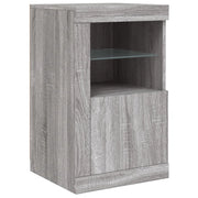 Buffet credenza cassettiera armadio mobile contenitore organizer per cucina soggiorno salotto con luci LED Sonoma 163 x 37 x 67 cm grigio 02_0030058